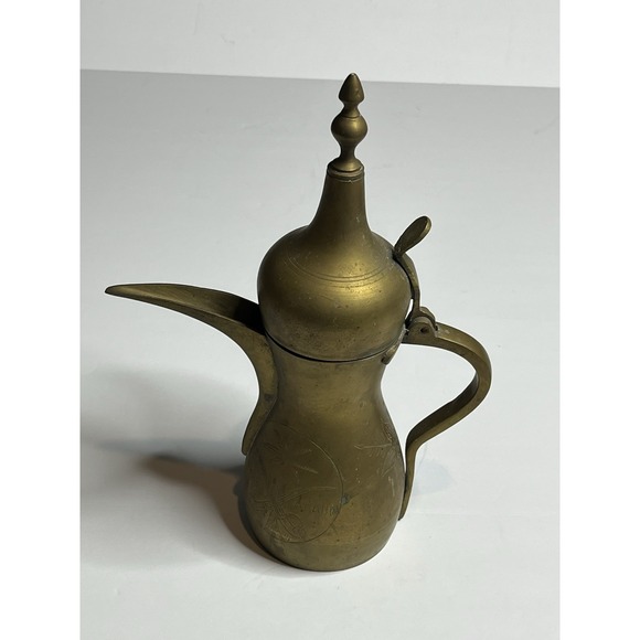 Other - Vintage Middle Eastern Brass Dallah Coffee Tea Pot 12" Tall